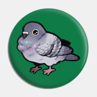 Fluffy Pigeon Pin