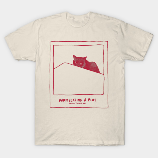 Formulating a plot- red T-Shirt by Tanya Turner Art