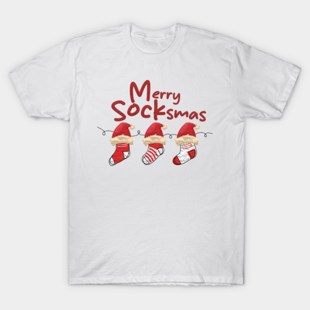 Merry Socksmas T-Shirt by Db Printed