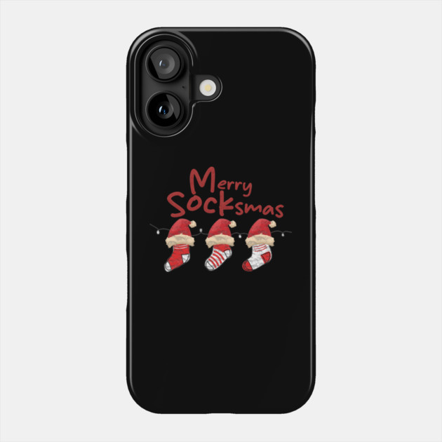 Merry Socksmas Phone Case by Db Printed