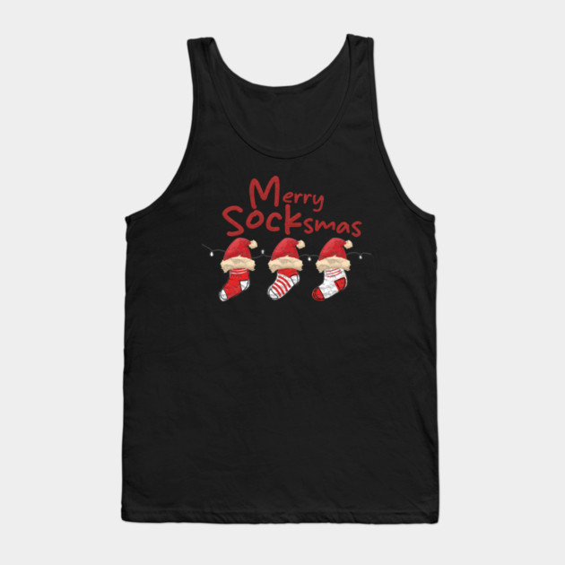 Merry Socksmas Tank Top by Db Printed