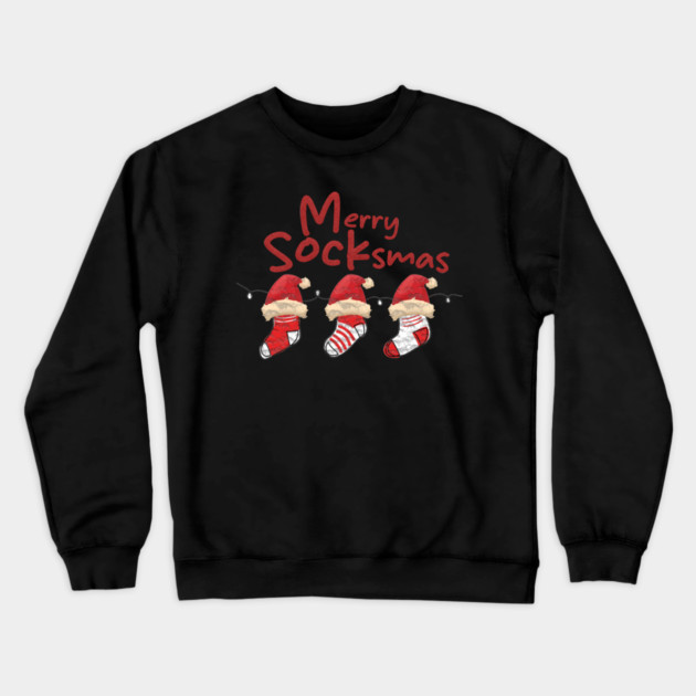 Merry Socksmas Crewneck Sweatshirt by Db Printed