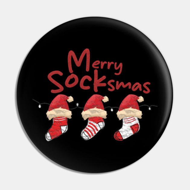 Merry Socksmas Pin by Db Printed