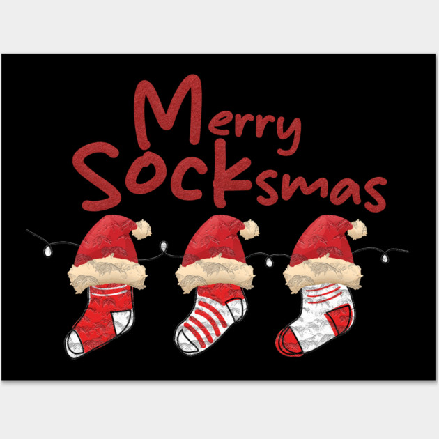 Merry Socksmas Wall Art by Db Printed