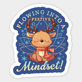 Flowing Into a Festive Mindset! Seasonal Holiday Yoga Sticker