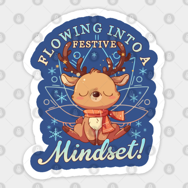 Flowing Into a Festive Mindset! Seasonal Holiday Yoga Sticker by creative