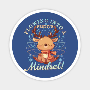 Flowing Into a Festive Mindset! Seasonal Holiday Yoga Magnet