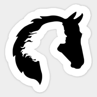 A Horse and a Lady Sticker
