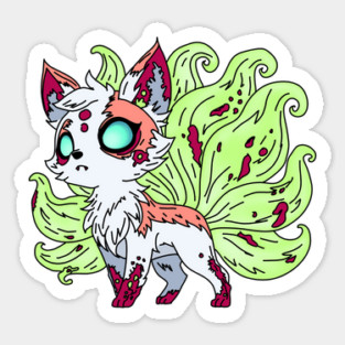 Zombie Kitsune Sticker