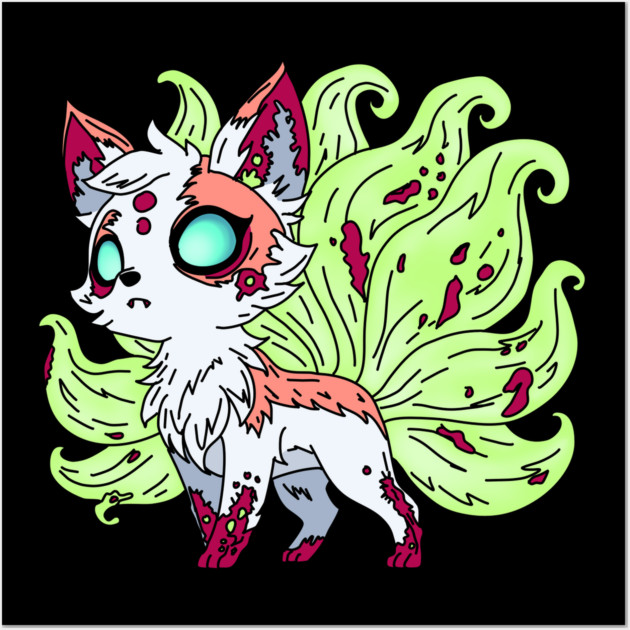 Zombie Kitsune Wall Art by H. R. Sinclair