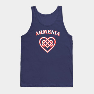 Armenia Knotwork Heart Tank Top