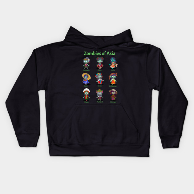 Zombies of Asia Kids Hoodie by H. R. Sinclair