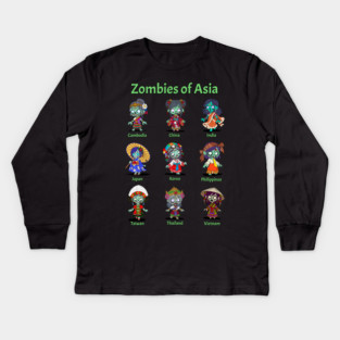 Zombies of Asia Kids Long Sleeve T-Shirt