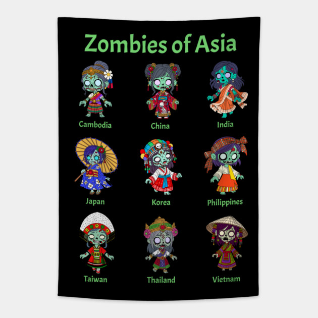 Zombies of Asia Tapestry by H. R. Sinclair