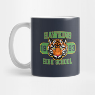 Hawkins High School Go Tigers T-Shirt 1983 Retro 80s Mascot Tee UPDATED Mug