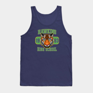 Hawkins High School Go Tigers T-Shirt 1983 Retro 80s Mascot Tee UPDATED Tank Top