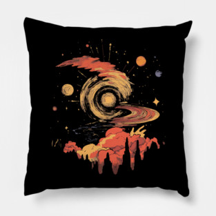 Andromeda Crashing - Surreal Trippy Pop Art Pillow