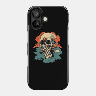 Worried Skull - Futuristic Surreal Concept Art Phone Case