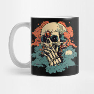 Worried Skull - Futuristic Surreal Concept Art Mug