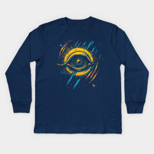 Obscure Camera - Futuristic Eye Pop Art Kids Long Sleeve T-Shirt