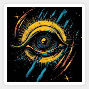 Obscure Camera - Futuristic Eye Pop Art Sticker