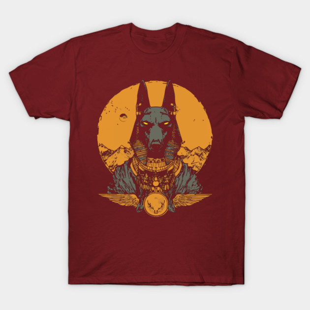 Anubis Rising - Ancient Egyptian God Mythology T-Shirt by TuncGK