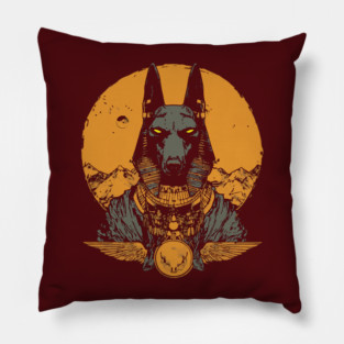 Anubis Rising - Ancient Egyptian God Mythology Pillow