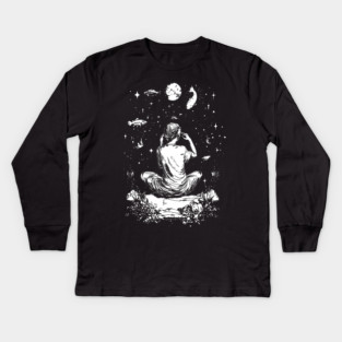 Aquarius Dream - Modern Zodiac Sign Kids Long Sleeve T-Shirt