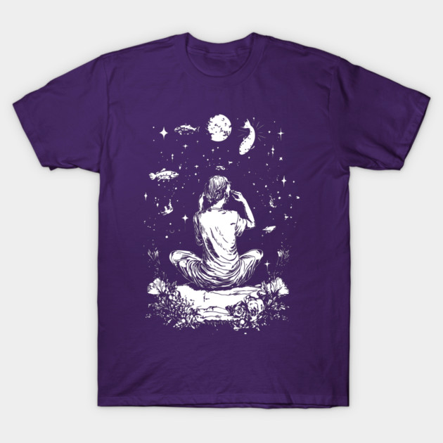 Aquarius Dream - Modern Zodiac Sign T-Shirt by TuncGK