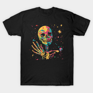 Peaceful Dead - Pastel Galactic Hippie T-Shirt