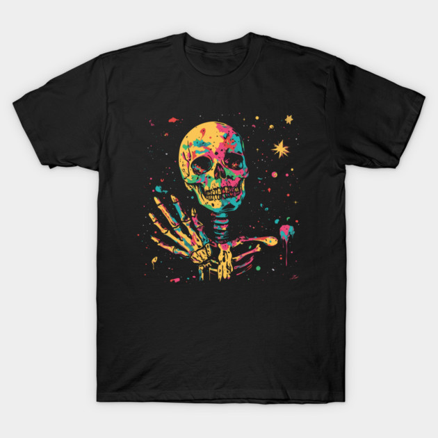 Peaceful Dead - Pastel Galactic Hippie T-Shirt by TuncGK