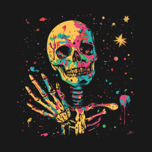 Peaceful Dead - Pastel Galactic Hippie T-Shirt