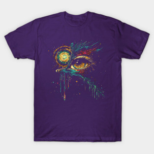 Galactic Ostrich - Surreal Futuristic Abstract Pastel T-Shirt
