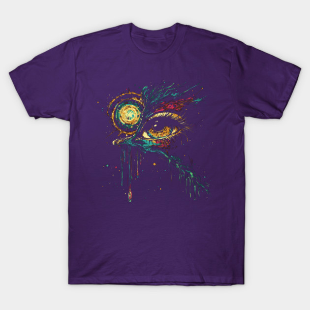 Galactic Ostrich - Surreal Futuristic Abstract Pastel T-Shirt by TuncGK