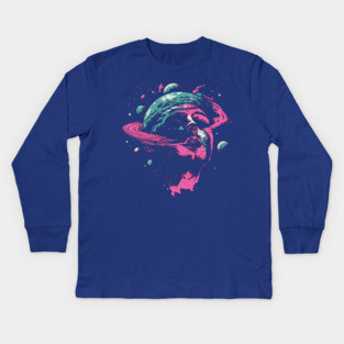 Sniffing the Æther - Dreamy Abstract Cosmic Kids Long Sleeve T-Shirt