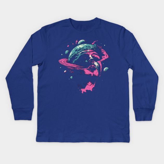 Sniffing the Æther - Dreamy Abstract Cosmic Kids Long Sleeve T-Shirt by TuncGK