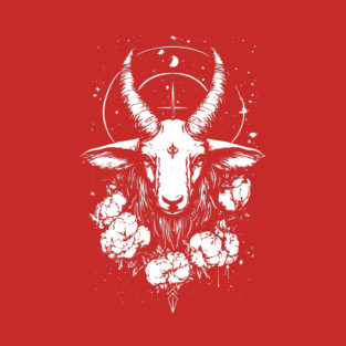 Capricorn Zodiac - Line Art Vintage Style Horoscope T-Shirt