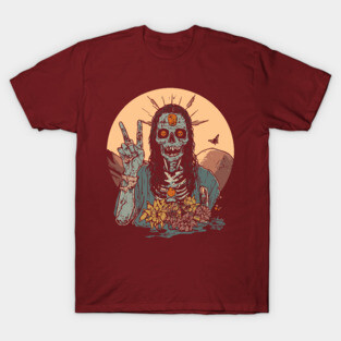 Hippie Zombie - Surreal Trippy Retro T-Shirt