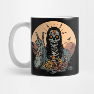 Hippie Zombie - Surreal Trippy Retro Mug