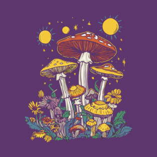 Time to Shroom - Psychedelic Trippy Hippie Design T-Shirt