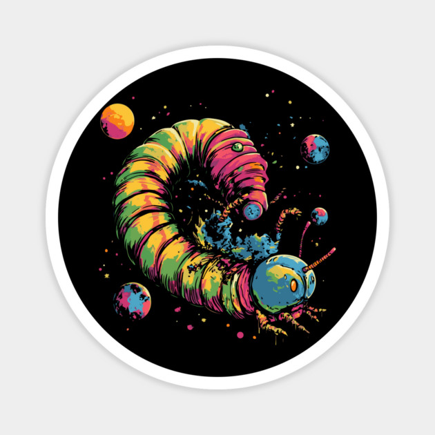 Galactic Caterpillar - Surreal Abstrac Dreamy Cosmic Magnet by TuncGK