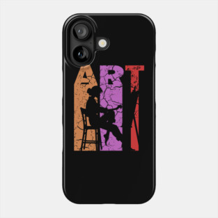 Art Painting - Retro Letters - Vintage Pastel Phone Case