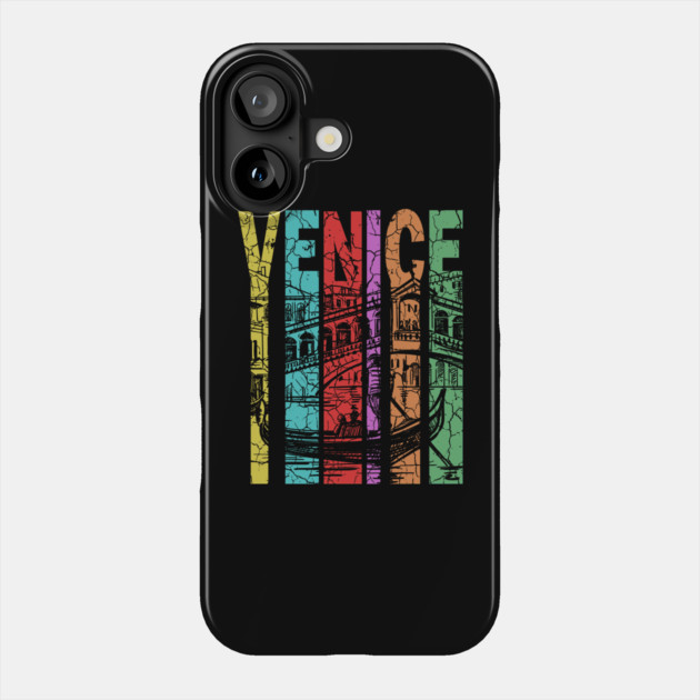 Venice Italy - Retro Letters - Pastel Vintage Phone Case by TuncGK