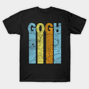 Van Gogh - Retro Letters - Pastel Vintage T-Shirt