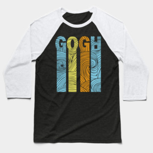 Van Gogh - Retro Letters - Pastel Vintage Baseball T-Shirt