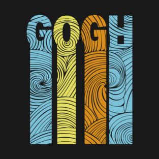 Van Gogh - Retro Letters - Pastel Vintage T-Shirt