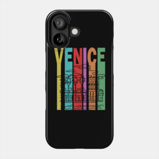 Venice Beach California - Retro Letters - Pastel Vintage Phone Case
