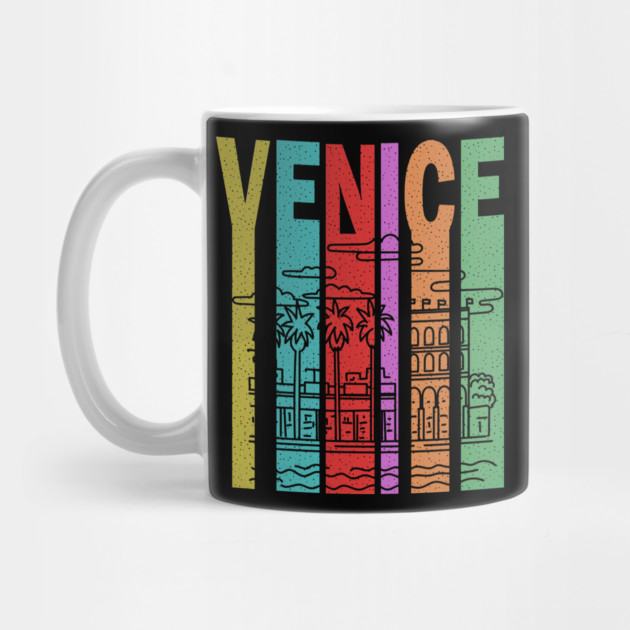 Venice Beach California - Retro Letters - Pastel Vintage by TuncGK
