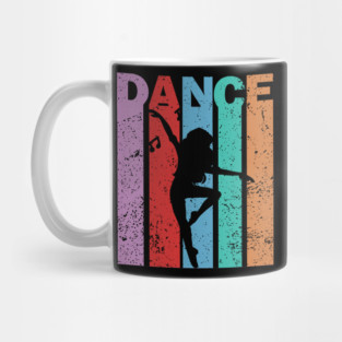 Dance - Retro Letters - Pastel Vintage Design Mug