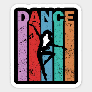 Dance - Retro Letters - Pastel Vintage Design Magnet